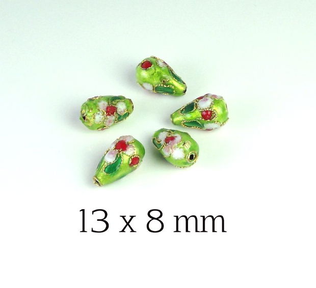 Cloisonne, 13 x 8 mm