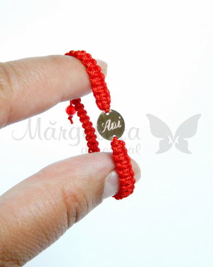 Bratara personalizata - banut/charm din aur 14 k