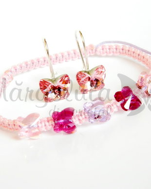 Set Swarovski - Rose Butterfly