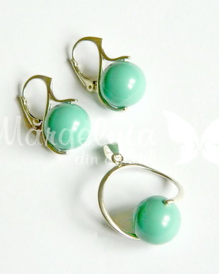 Set Swarovski Pearl Crystal Jade