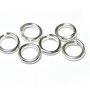 Zale metalice simple, argintii, 4x1 mm