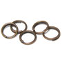 Zale metalice semiduble, cupru, 6x1.5mm
