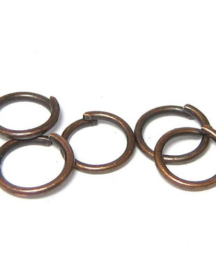 Zale metalice simple, cupru, 6x0.7 mm