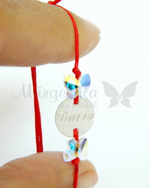 Bratara personalizata cu fluturasi Swarovski