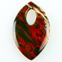 5688 - Pandantiv, poppy jasper, 73x43x7mm