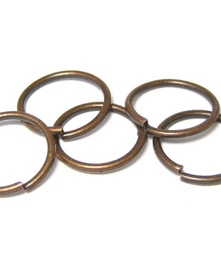 Zale metalice simple, cupru, 10x1 mm