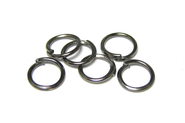 Zale metalice simple, negre, 6x0.7 mm