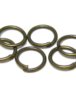 Zale metalice simple,  6x0.7 mm, bronz