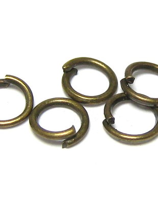 Zale metalice simple, bronz, 5x1 mm