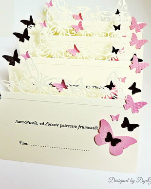 Plic de bani/Place card  Beautiful Wings