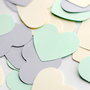 Set 1000 Inimioare  din carton colorat  -pastel - lila, mint crem