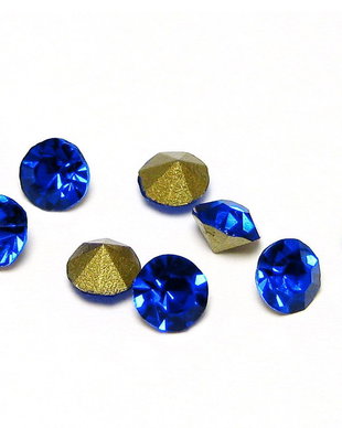 Strasuri din sticla, 2 mm, safir