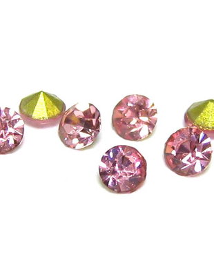 Strasuri din sticla, 2 mm, roz