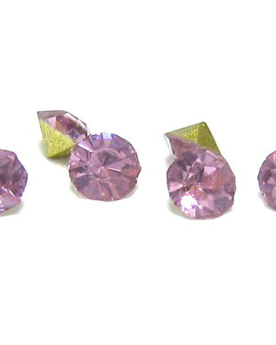Strasuri din sticla, 2 mm, roz