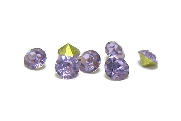 Strasuri din sticla, 2 mm, mov