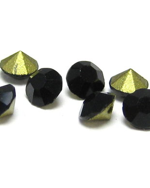 Strasuri din sticla, 2.1~2.2 mm, negre