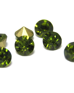 Strasuri din sticla, 2.4~2.5 mm, olivine