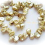 (5 bucati) Perle de cultura aurii free form aprox 11-12x7-8 mm