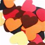 Set 1000 Inimioare  din carton colorat  -  rosu, negru, oranj, galben, maro