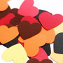 Set 1000 Inimioare  din carton colorat  -  rosu, negru, oranj, galben, maro