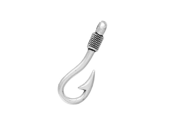 Inchizatoare / pandantiv fish hook 37x13mm (SALAK 48)