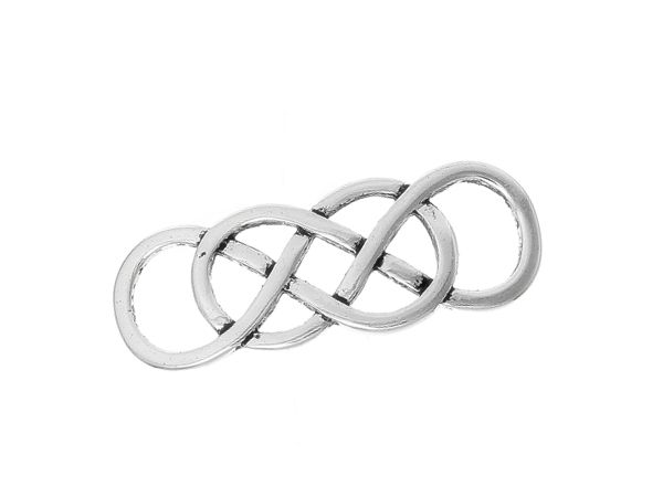 Link dublu infinit, impletit 42x16mm (SALAK 064)