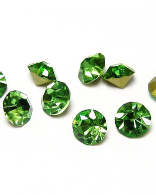 Strasuri din sticla, 3 mm, peridot