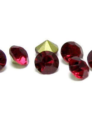 Strasuri din sticla, 3.2~3.3 mm, rubin