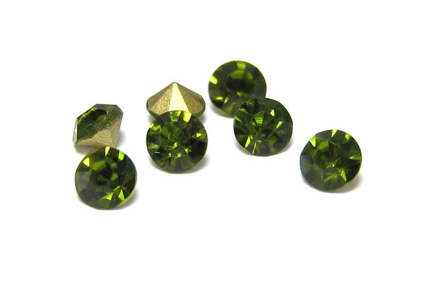 Strasuri din sticla, 3.2~3.3 mm, olivine