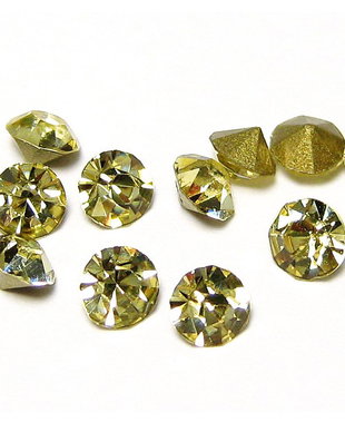 Strasuri din sticla, 3.3~3.4 mm, citrin