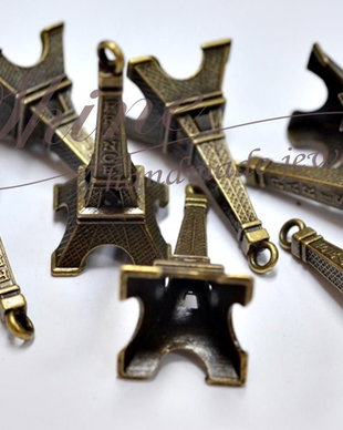 Pandantiv Turnul Eiffel, bronz antichizat