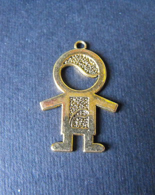 PANDANTIV BAIETEL - AURIU - 33 X 22 MM