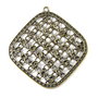 5836 - (1buc) Pandantiv, aliaj bronz, 51x48mm