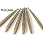 5838 - (6buc) Charms, aliaj bronz, 49x4x4mm