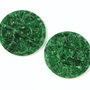 5846 - (2buc) Pandantiv / charms, disc,  jad verde
