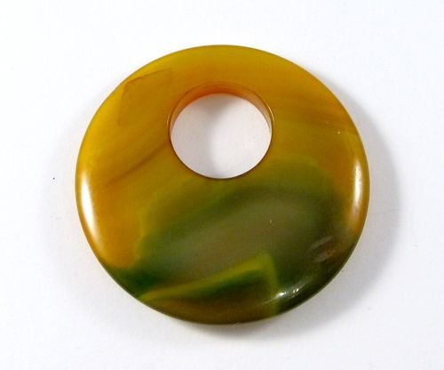 5850 - Pandantiv, agata verde, donut