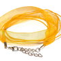 Snur din organza si ata cerata, 425x10 mm, portocaliu