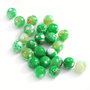set 24 buc agate crab fire verde crud cu alb - 10 mm fatetate