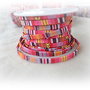 Snur plat ,bumbac model tribal 5x2mm  (50cm) (RTS0 09)