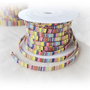 Snur plat ,bumbac model tribal 5x2mm  (50cm) (RTS0 11)