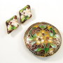 5917 - SET Margele cloisonne, romb, disc