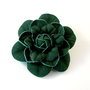 5645 - (1buc) Flori de aplicat, imitatie piele, catifelate, ac de brosa si agrafa, 65mm
