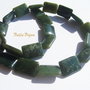 Green jasper pernute dreptunghiulare aprox 4x13x18 mm