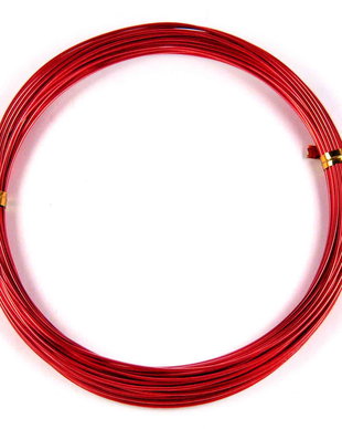 Sarma din aluminiu, 1 mm, rosu inchis
