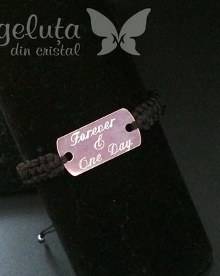 Bratara personalizata - Placuta argint