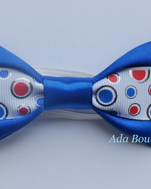 Mini papion cu buline albastru