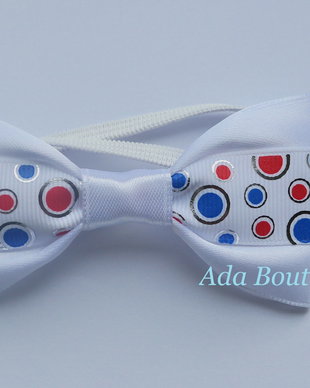 Mini papion cu buline alb