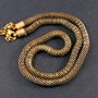 5953 - Lantisor, sarpe, auriu antichizat, 43x5mm