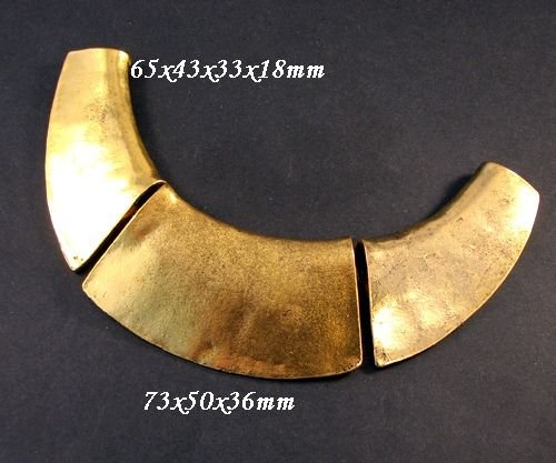 5952 - Pandantiv / baza colier, auriu antichizat, 3 segmente