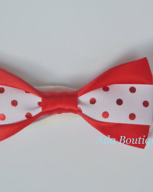Mini papion cu buline rosu